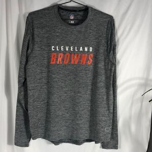 NFL MSX by Michael Strahan Heathered Gray Browns Performance Long Sleeve Tee